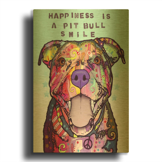 'Smile' By Dean Russo Gold Metal Wall Art