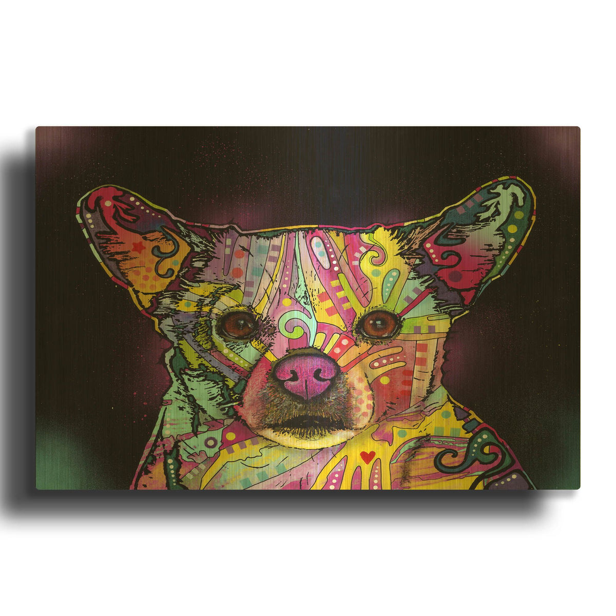 'Cheemix' By Dean Russo Gold Metal Wall Art