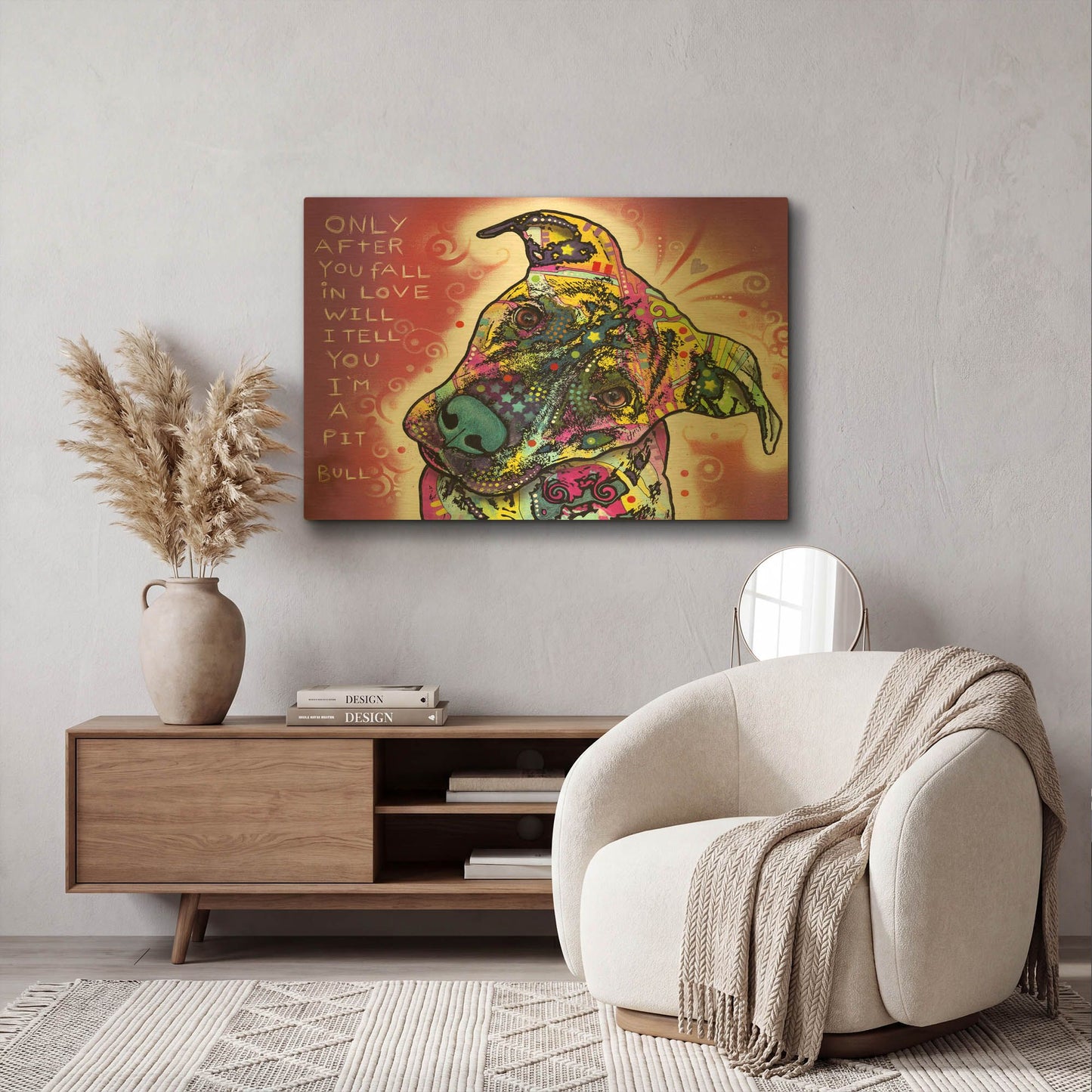 'I' By Dean Russo Gold Metal Wall Art