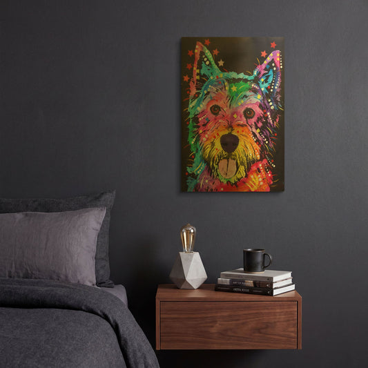'Westie' By Dean Russo Gold Metal Wall Art