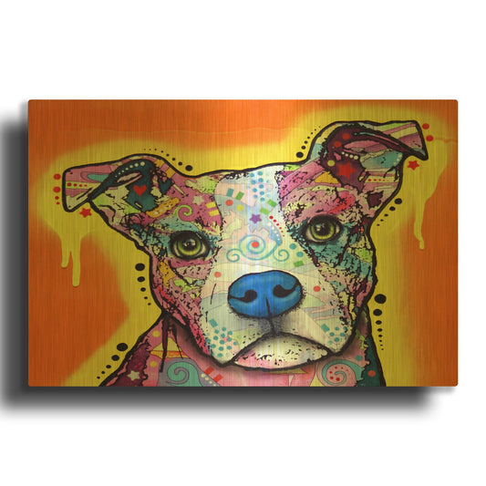 'A Serious Pit' By Dean Russo Gold Metal Wall Art