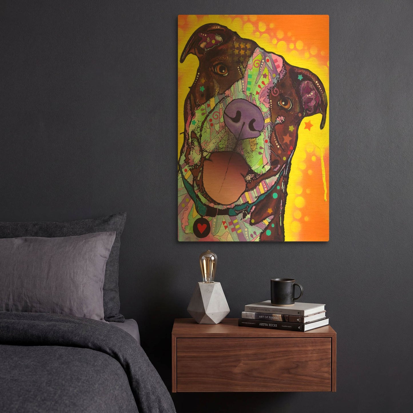 'Daisy Pit' By Dean Russo Gold Metal Wall Art