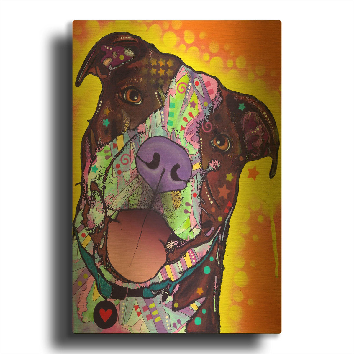 'Daisy Pit' By Dean Russo Gold Metal Wall Art