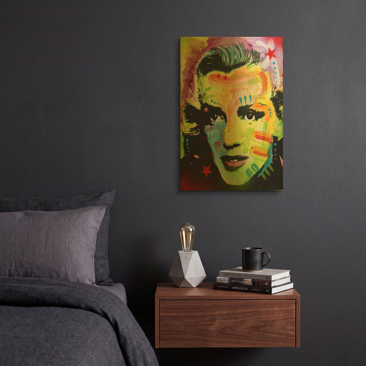 'Marilyn Monroe I' By Dean Russo Gold Metal Wall Art