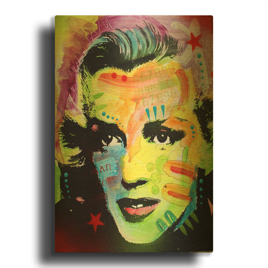 'Marilyn Monroe I' By Dean Russo Gold Metal Wall Art