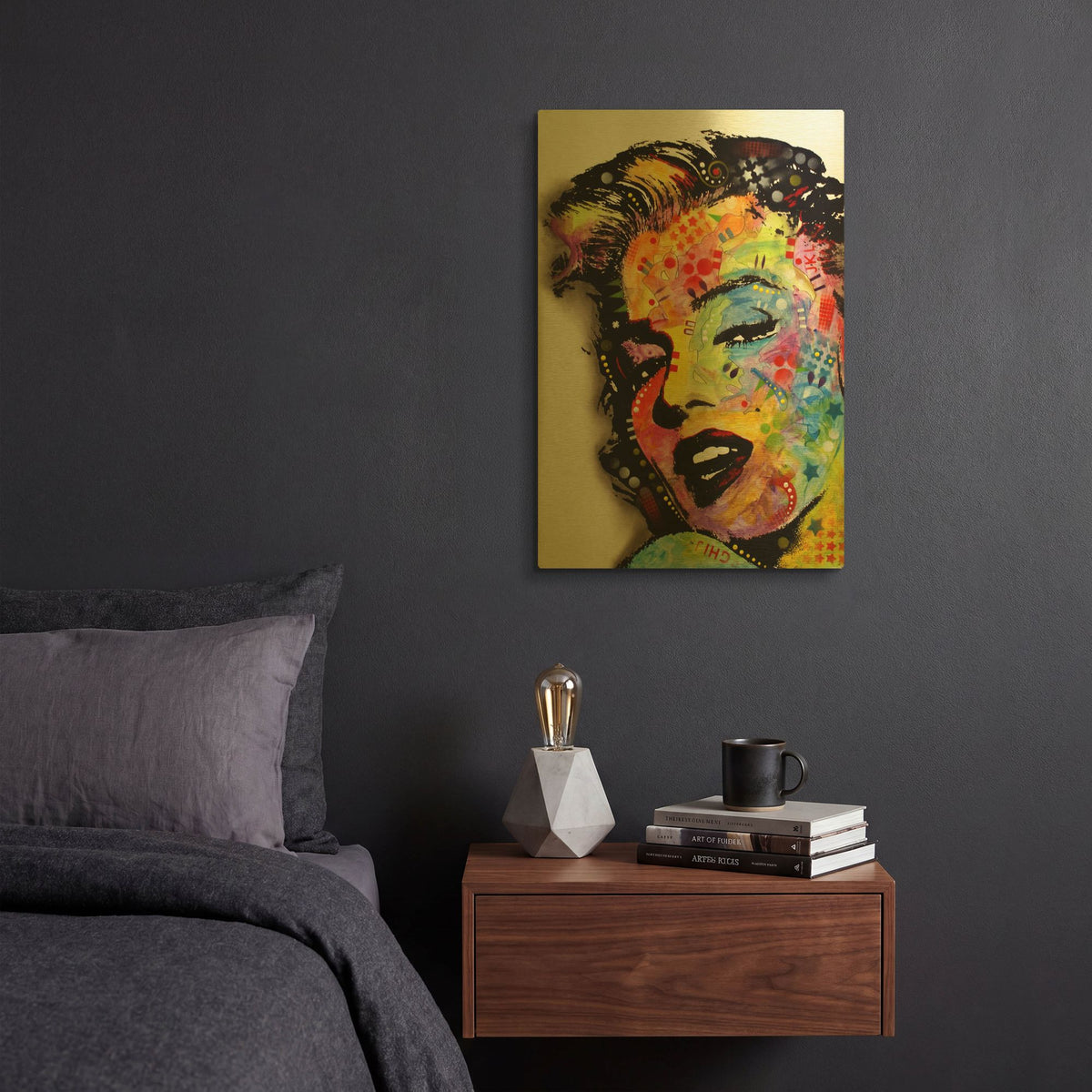 'Marilyn Monroe Ii' By Dean Russo Gold Metal Wall Art