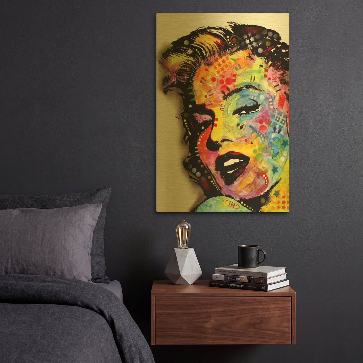 'Marilyn Monroe Ii' By Dean Russo Gold Metal Wall Art