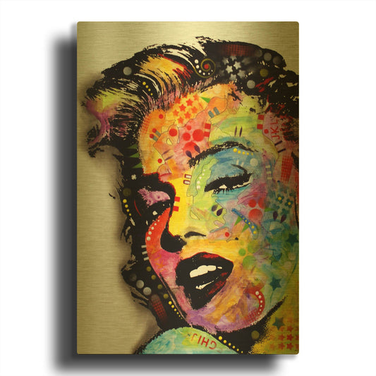 'Marilyn Monroe Ii' By Dean Russo Gold Metal Wall Art