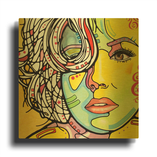 'Strawberry Blonde' By Dean Russo Gold Metal Wall Art