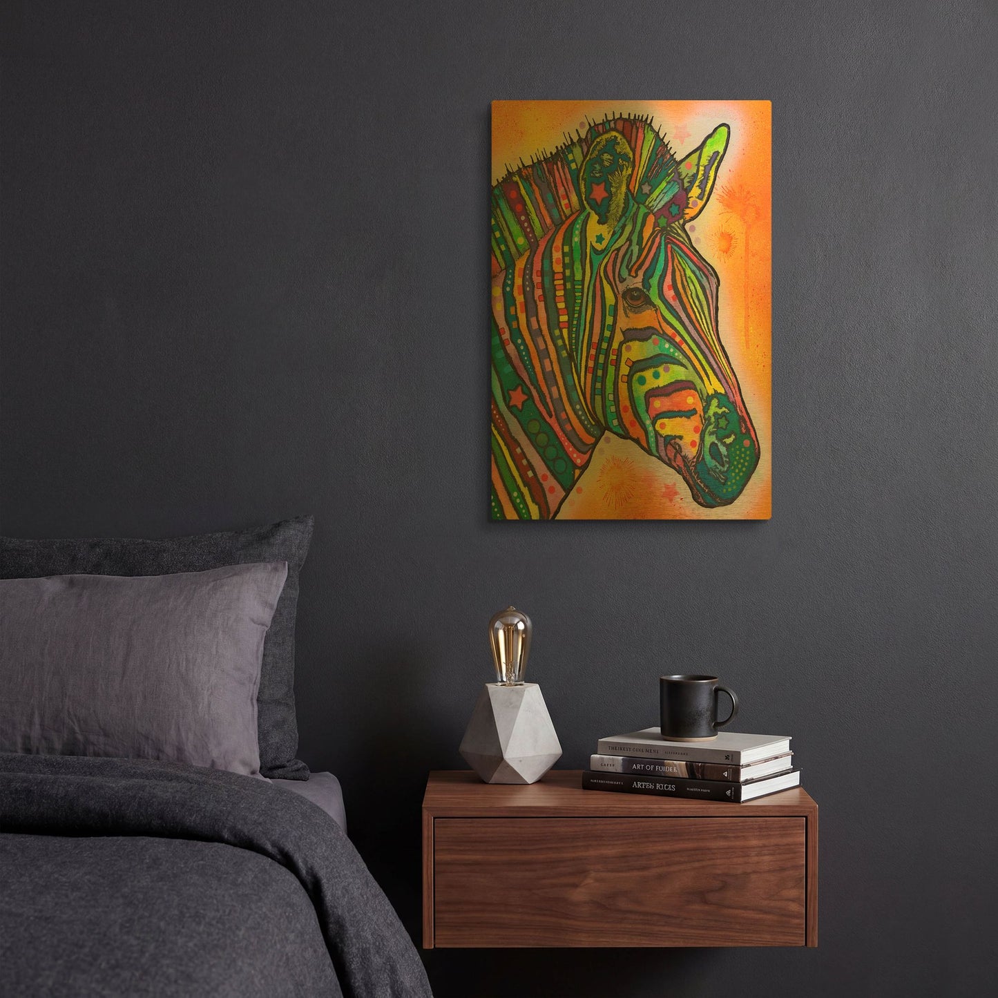 'Zebra' By Dean Russo Gold Metal Wall Art