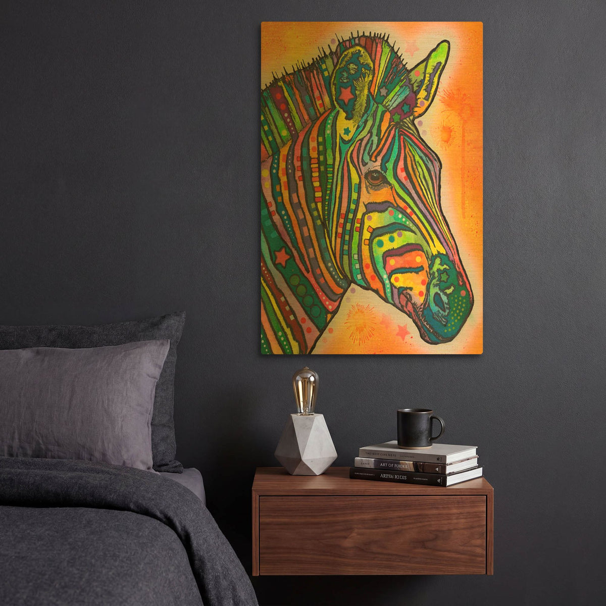 'Zebra' By Dean Russo Gold Metal Wall Art