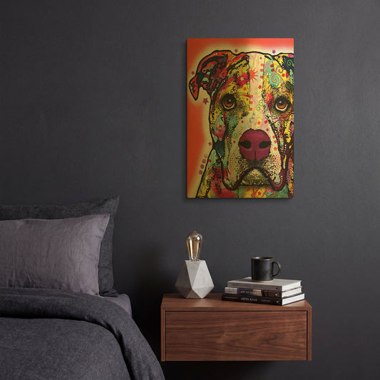 'American Bulldog 1' By Dean Russo Gold Metal Wall Art