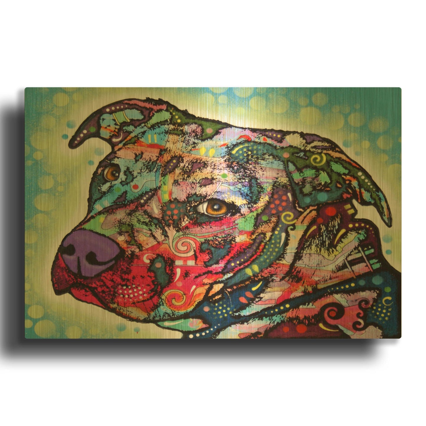 'Bulls Eye' By Dean Russo Gold Metal Wall Art
