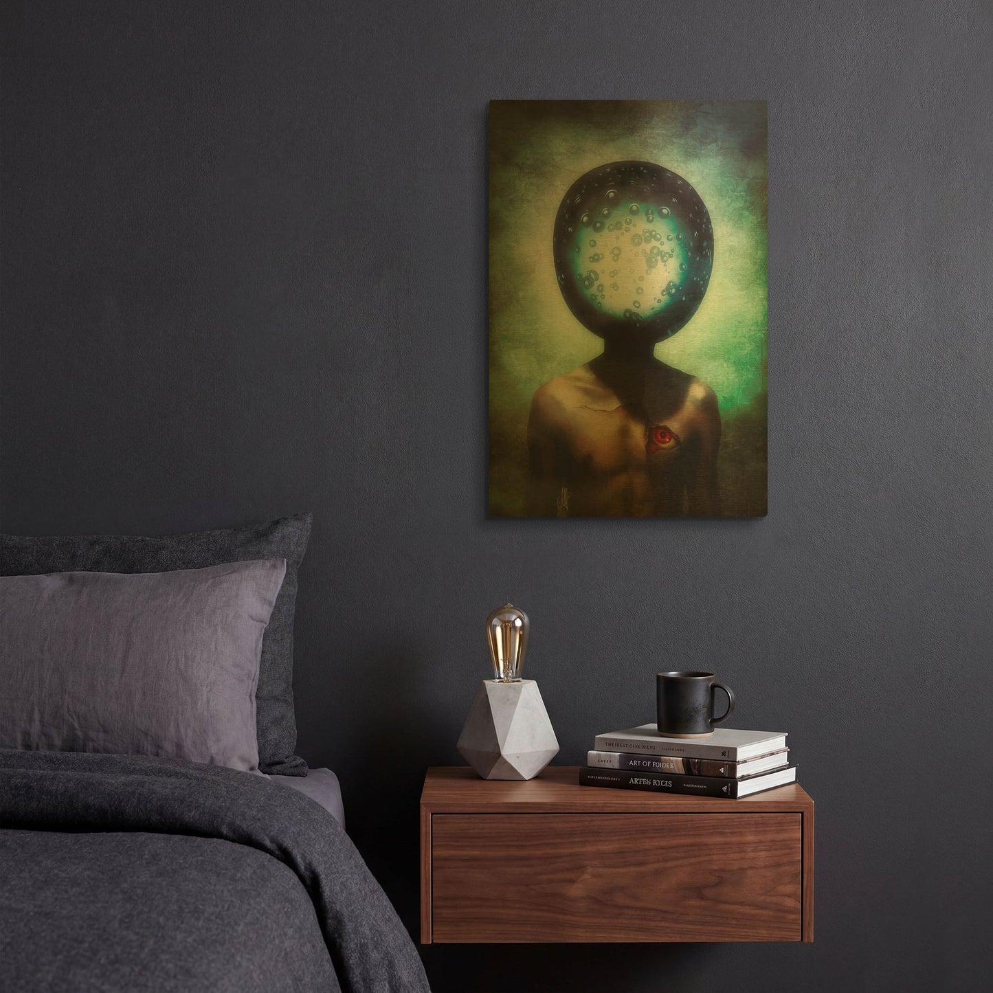 'Feel' By Mario Sanchez Nevado Gold Metal Wall Art