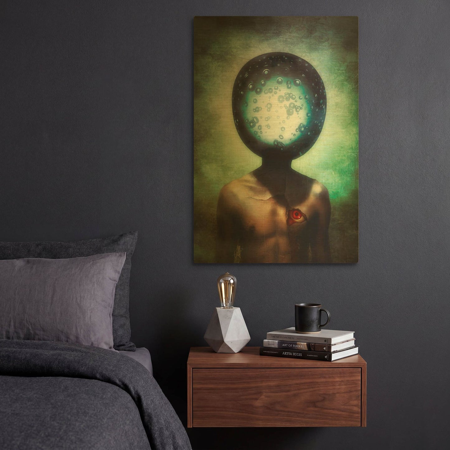 'Feel' By Mario Sanchez Nevado Gold Metal Wall Art