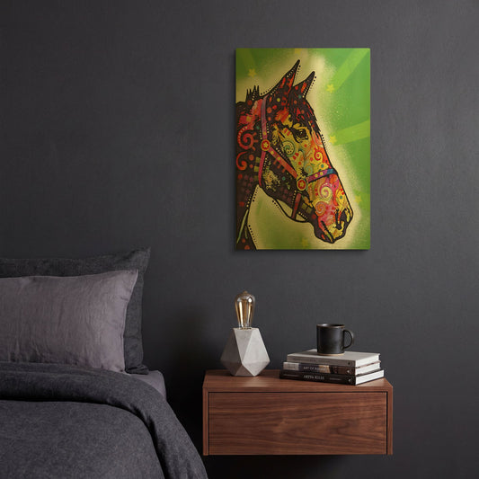 'Horse 2' By Dean Russo Gold Metal Wall Art