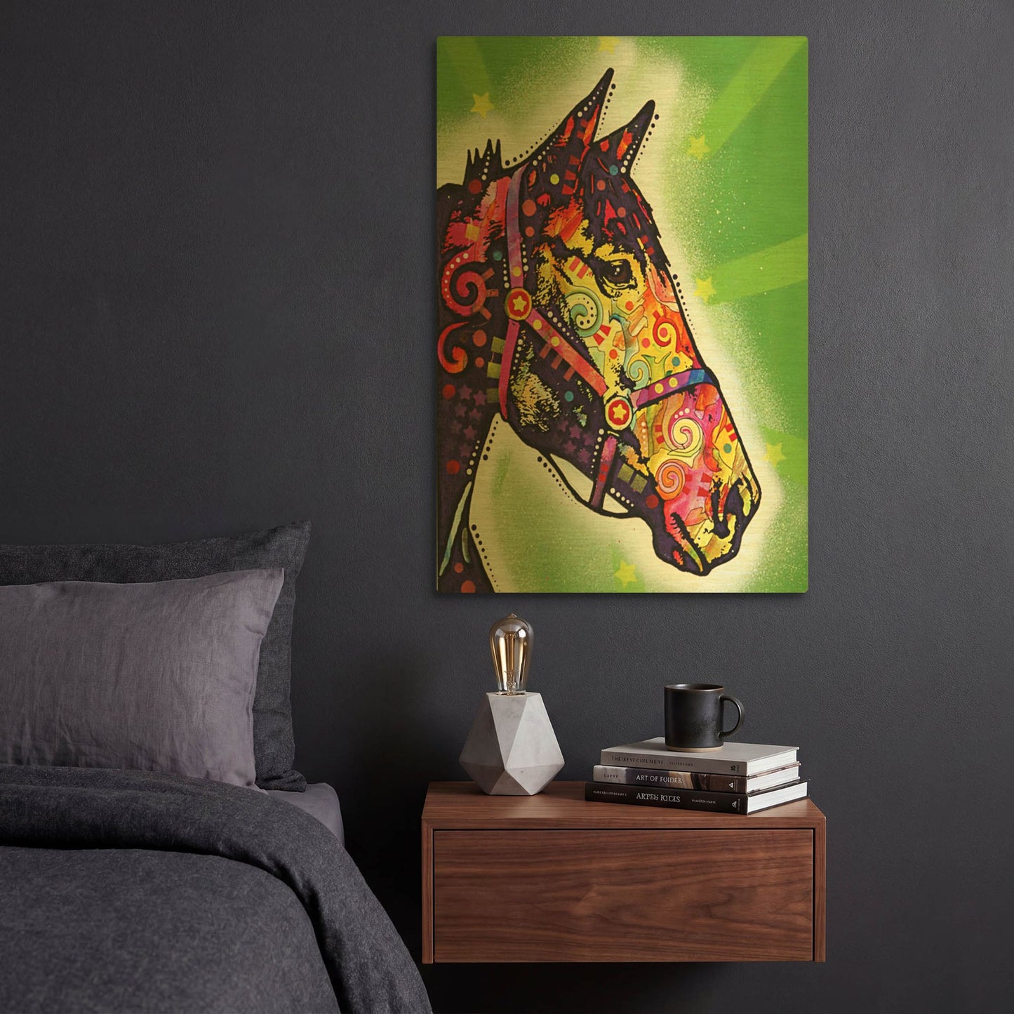 'Horse 2' By Dean Russo Gold Metal Wall Art