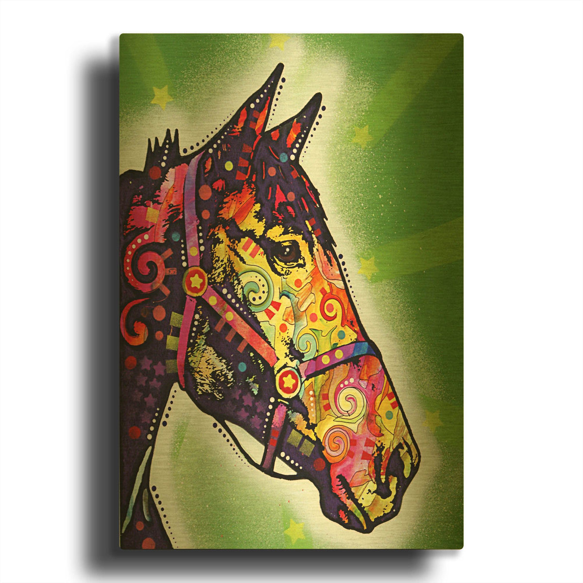 'Horse 2' By Dean Russo Gold Metal Wall Art
