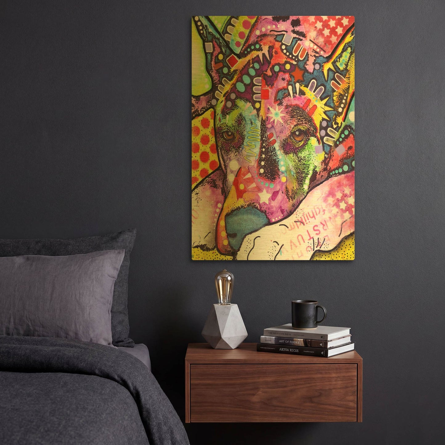 'Lying Dane' By Dean Russo Gold Metal Wall Art
