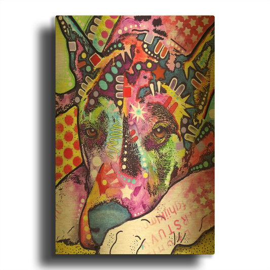 'Lying Dane' By Dean Russo Gold Metal Wall Art