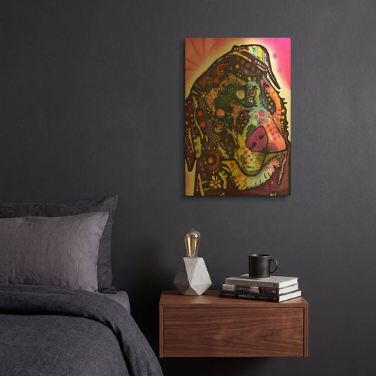 'Rottie' By Dean Russo Gold Metal Wall Art