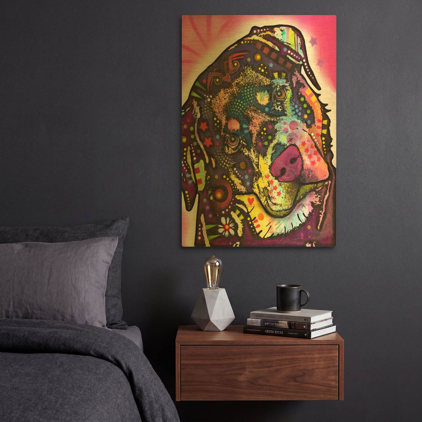 'Rottie' By Dean Russo Gold Metal Wall Art