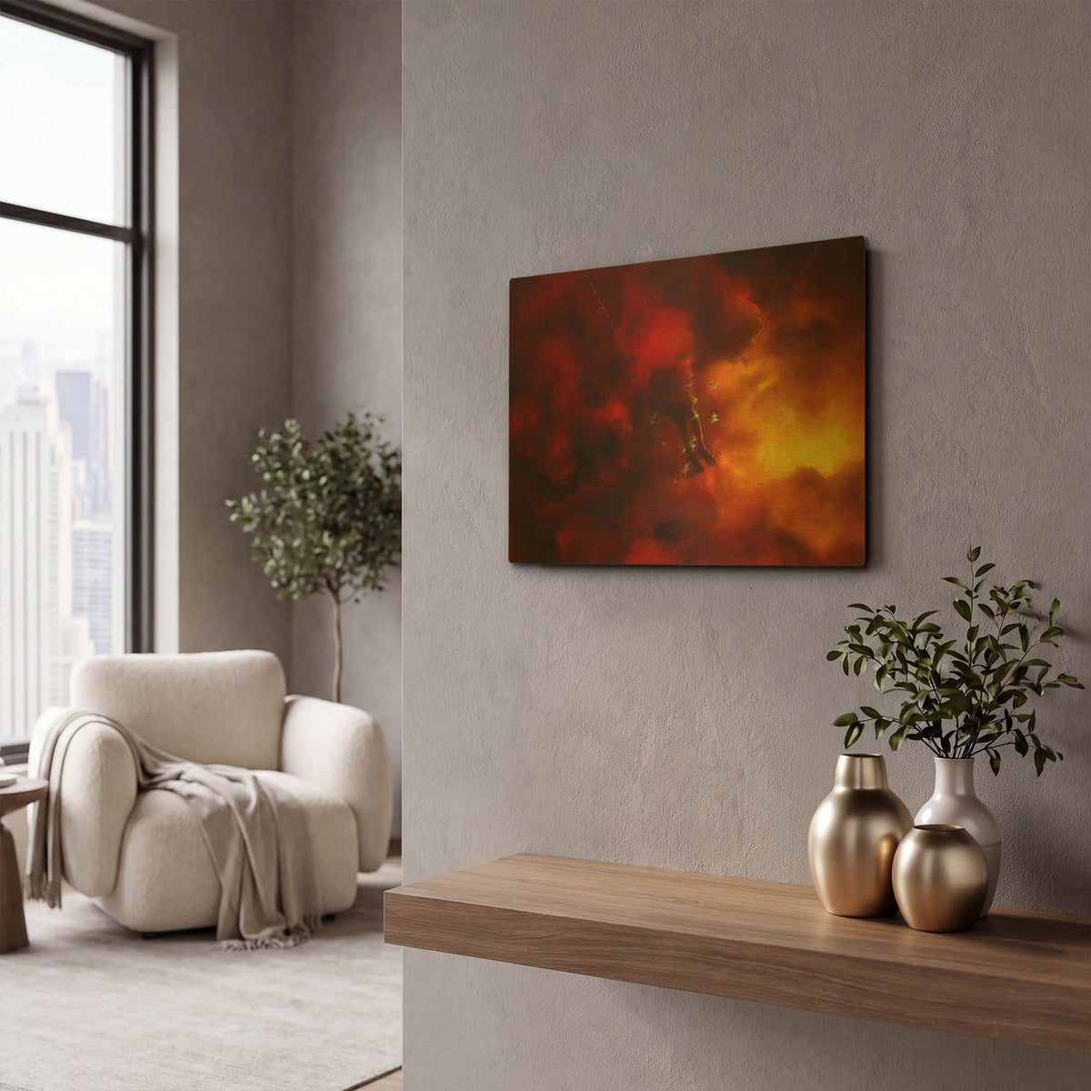 'A Dream Of Doubts' By Mario Sanchez Nevado Gold Metal Wall Art