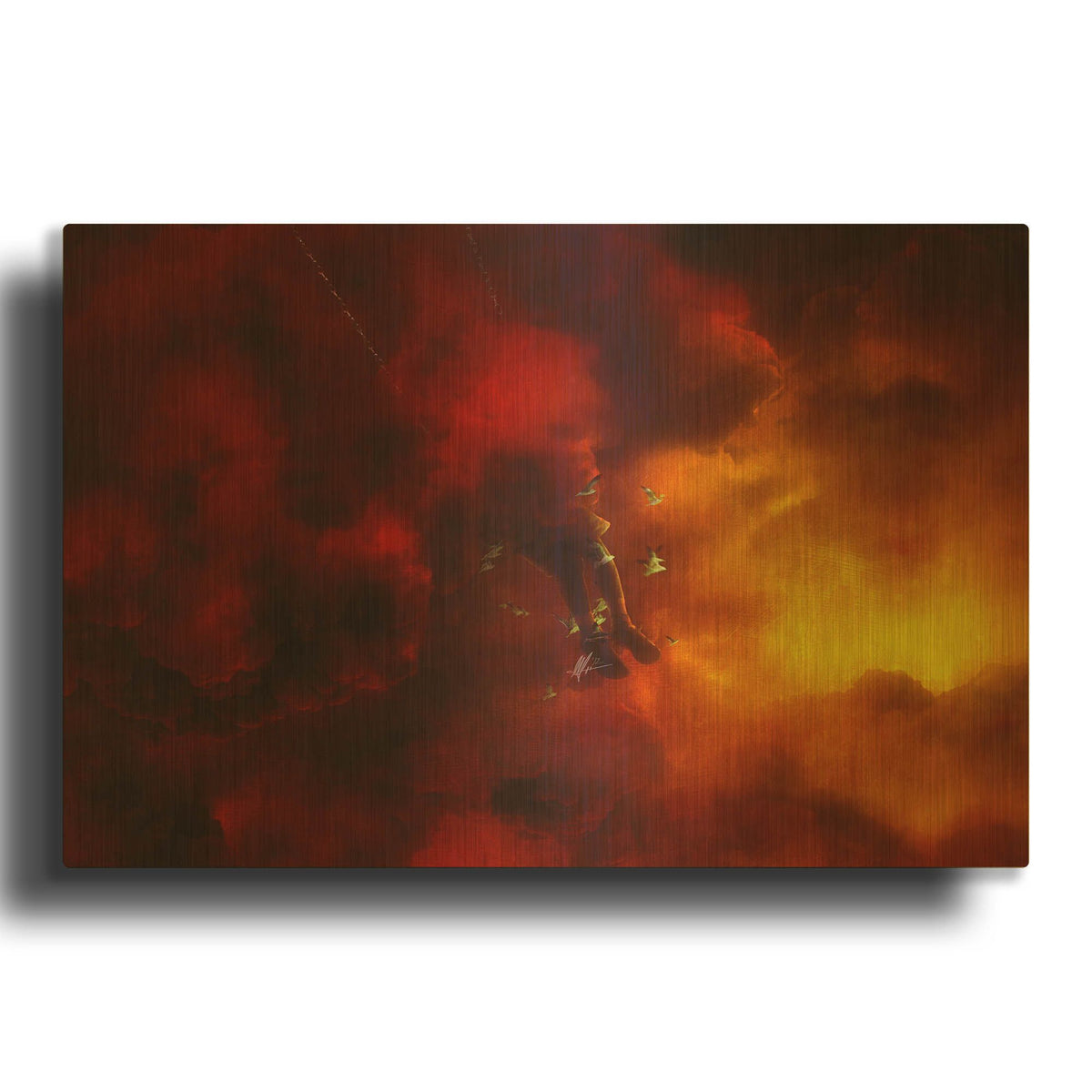 'A Dream Of Doubts' By Mario Sanchez Nevado Gold Metal Wall Art