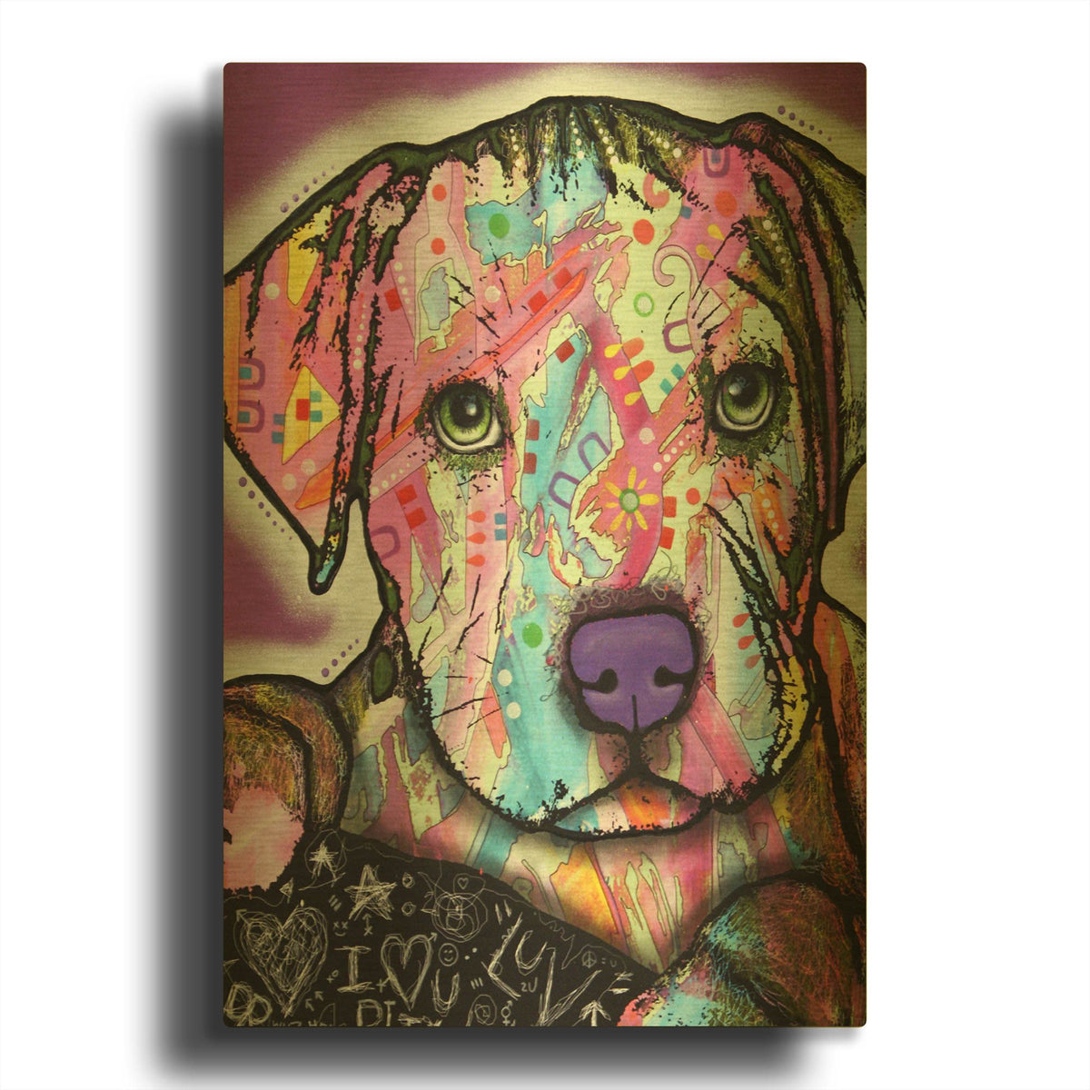'Baby Pit' By Dean Russo Gold Metal Wall Art