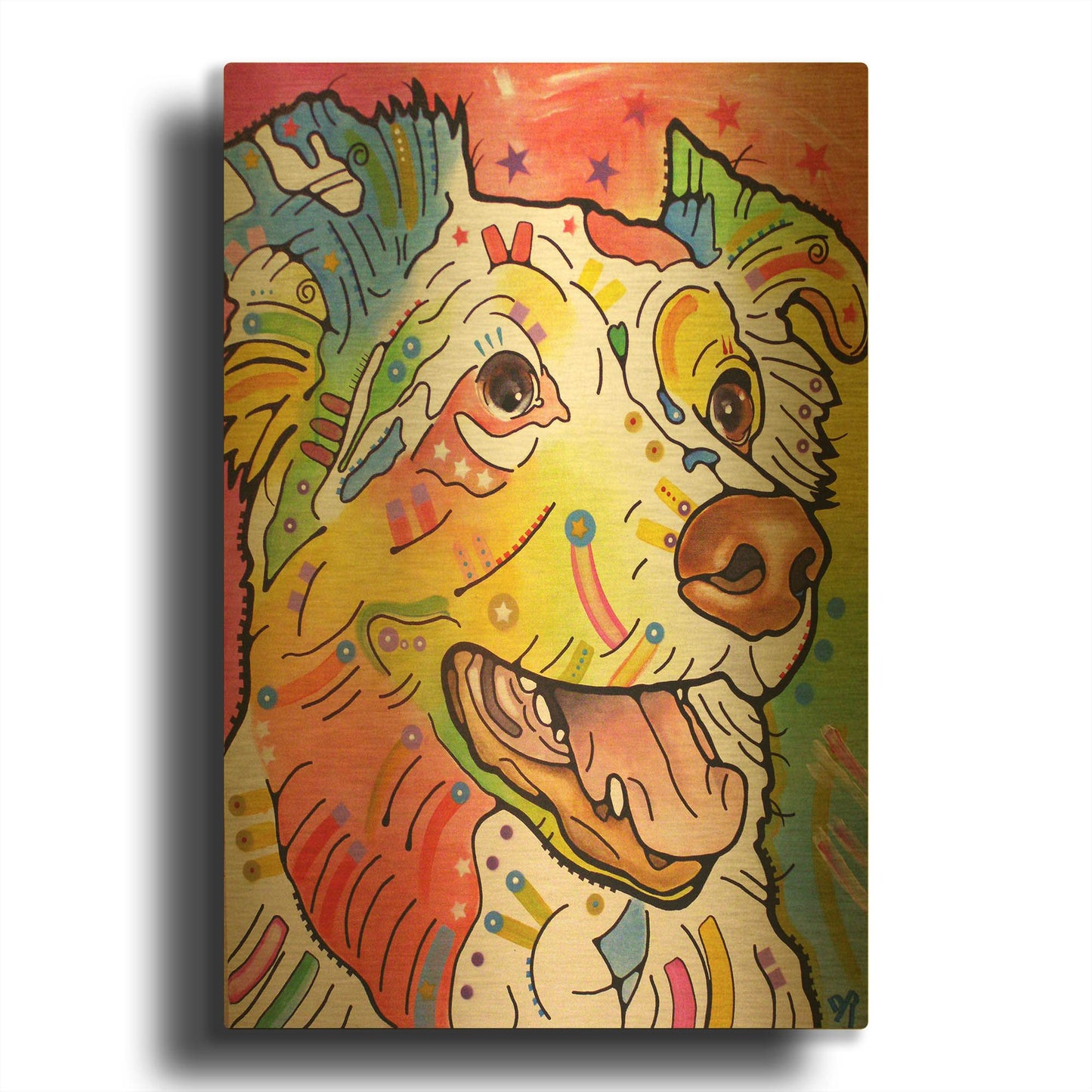'Dakota 2' By Dean Russo Gold Metal Wall Art