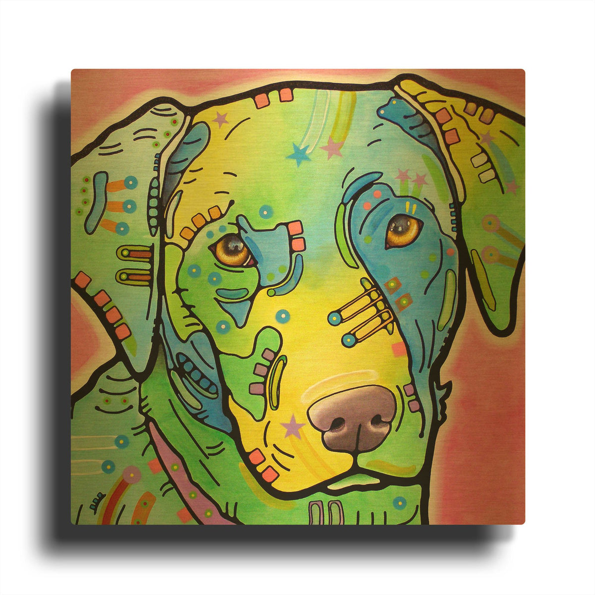 'Labrador' By Dean Russo Gold Metal Wall Art