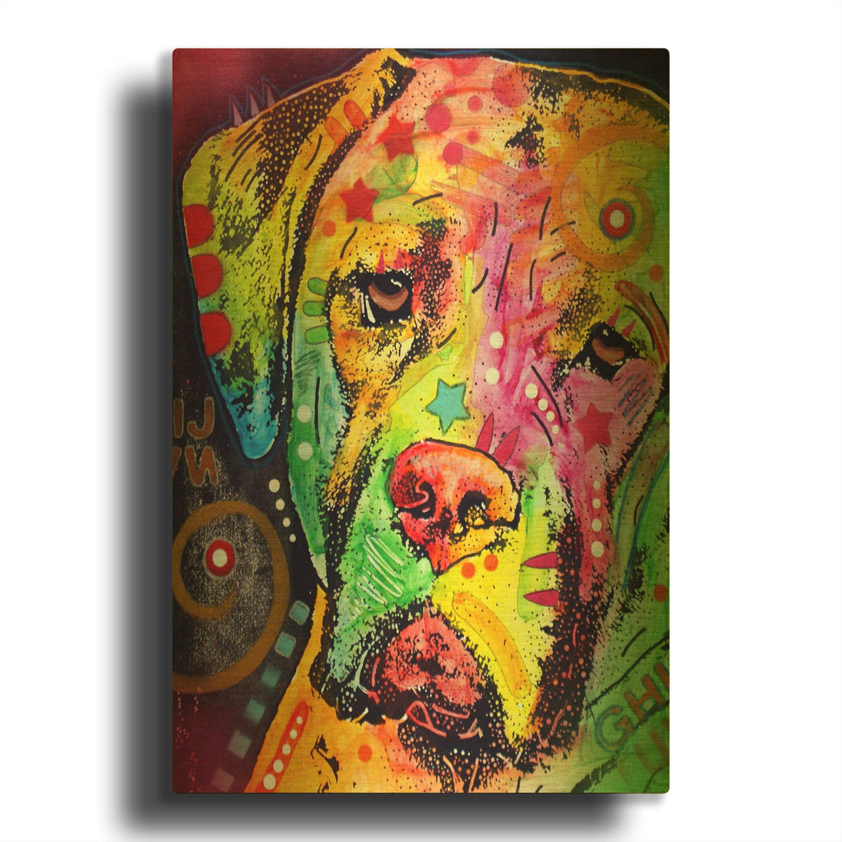 'Mastiff' By Dean Russo Gold Metal Wall Art