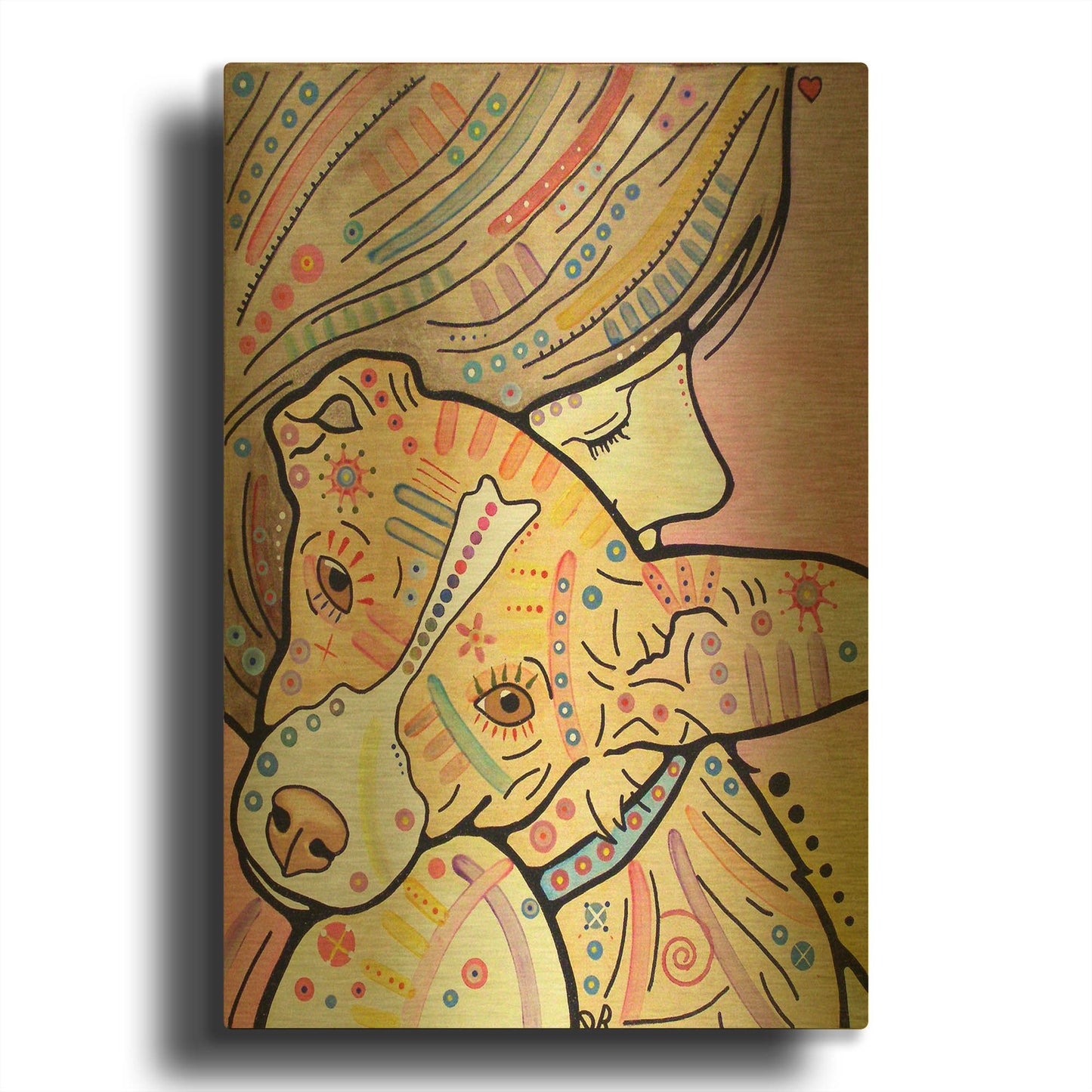 'Pixie' By Dean Russo Gold Metal Wall Art