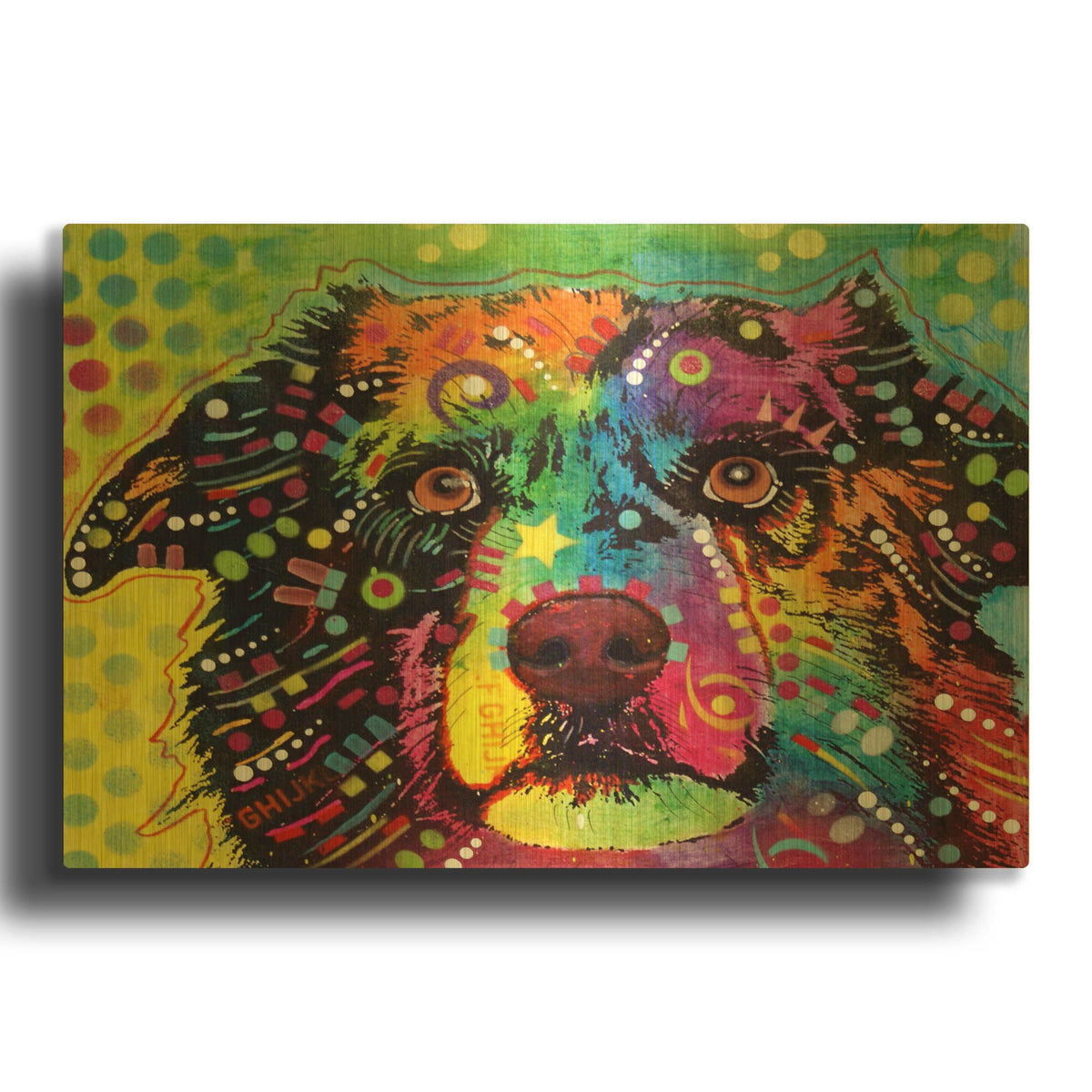 'Straight Aussie' By Dean Russo Gold Metal Wall Art