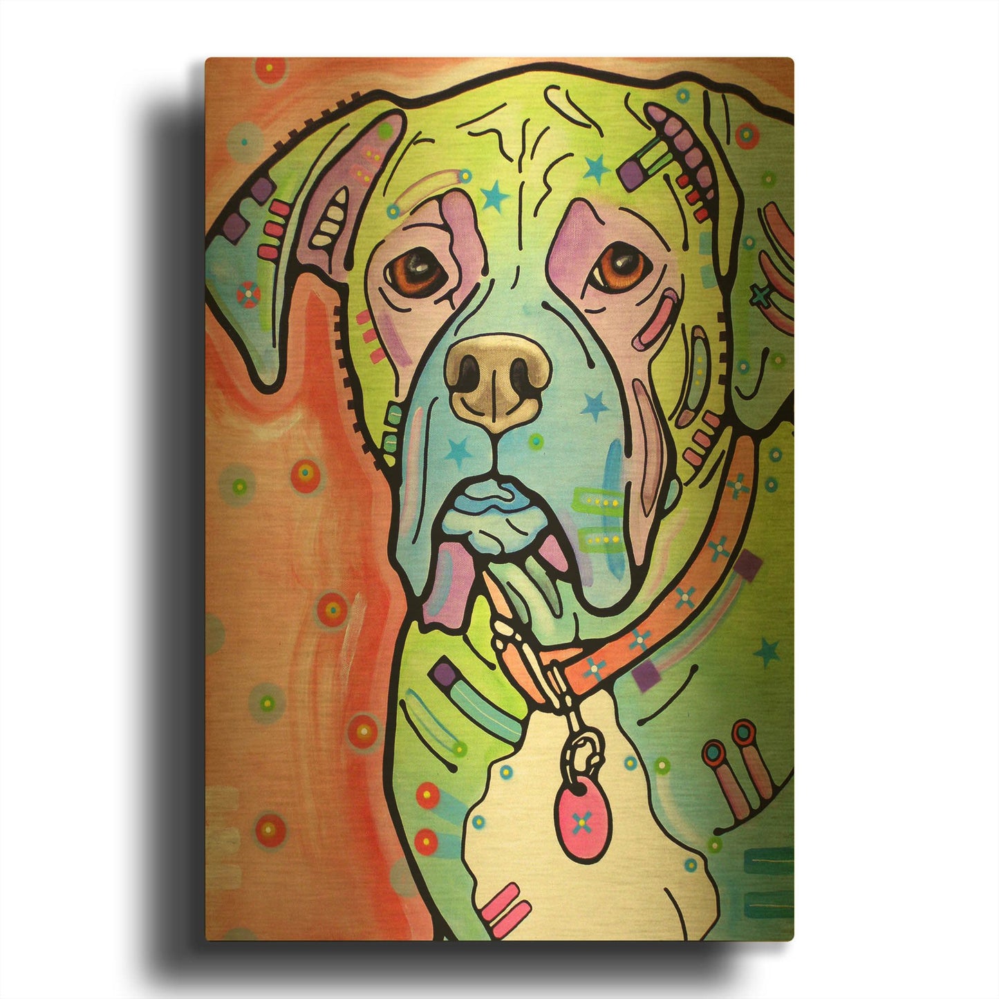 'The Boxer' By Dean Russo Gold Metal Wall Art