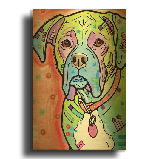 'The Boxer' By Dean Russo Gold Metal Wall Art