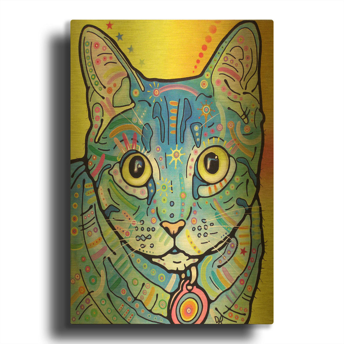 'Vintage Maya' By Dean Russo Gold Metal Wall Art