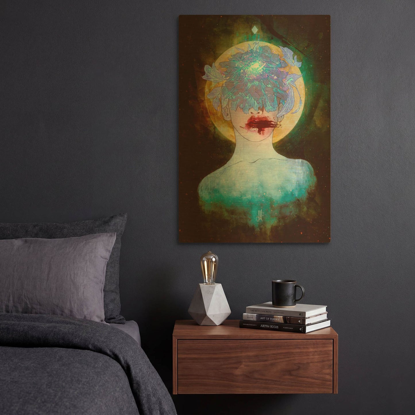 'Ghosts' By Mario Sanchez Nevado Gold Metal Wall Art
