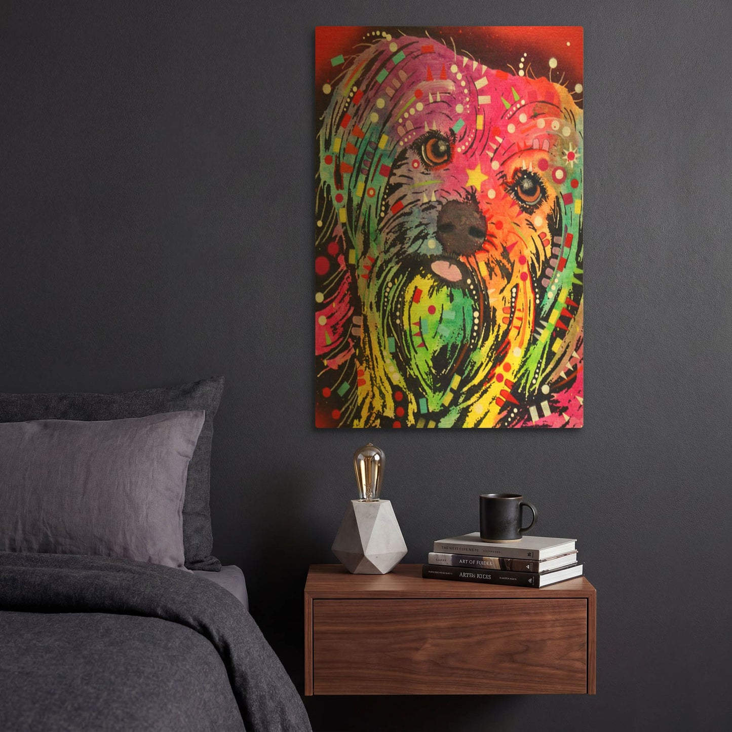 'Yorkie 2' By Dean Russo Gold Metal Wall Art