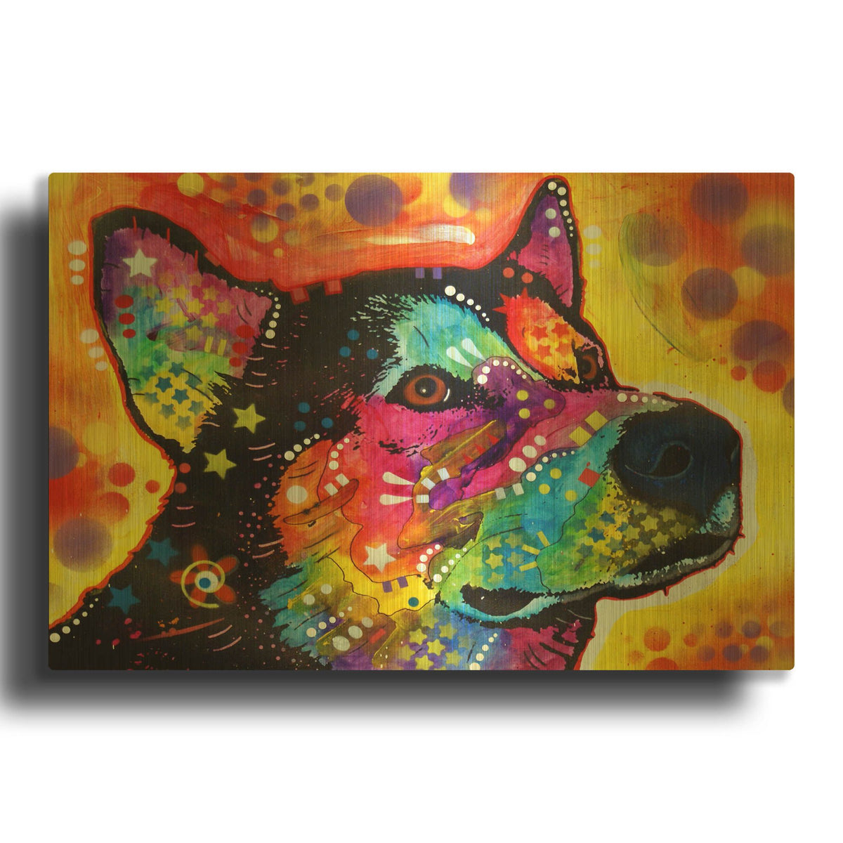 'Zeike' By Dean Russo Gold Metal Wall Art