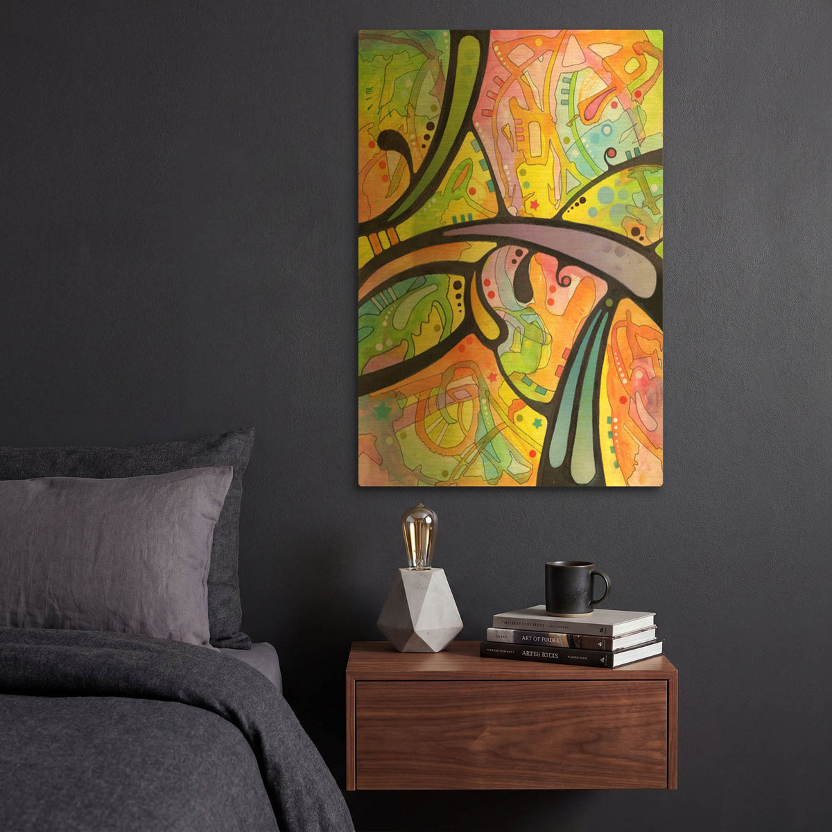 'Abstract' By Dean Russo Gold Metal Wall Art