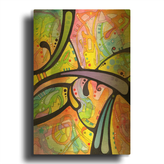 'Abstract' By Dean Russo Gold Metal Wall Art