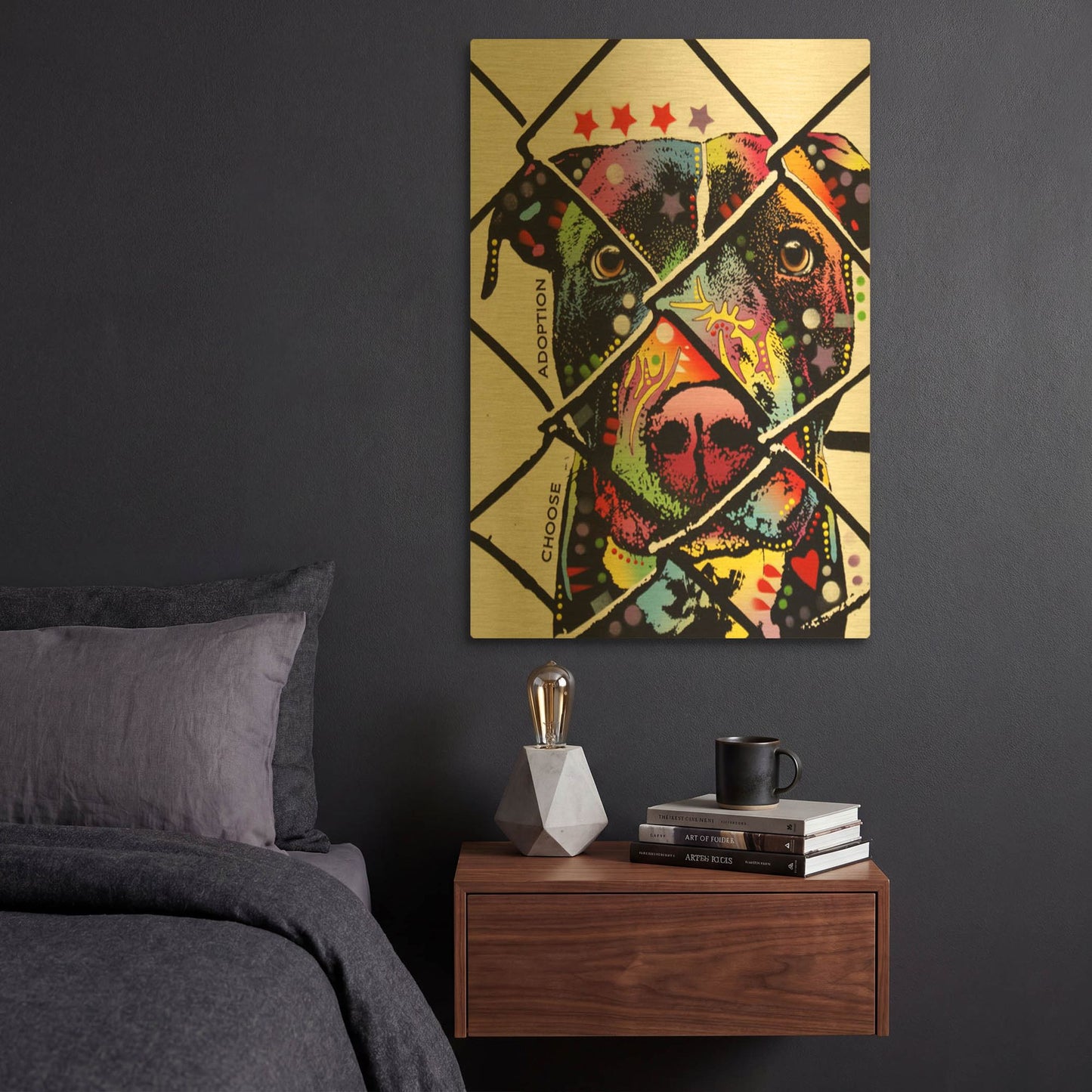 'Choose Adoption' By Dean Russo Gold Metal Wall Art