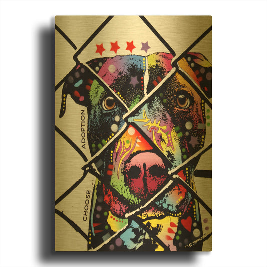 'Choose Adoption' By Dean Russo Gold Metal Wall Art