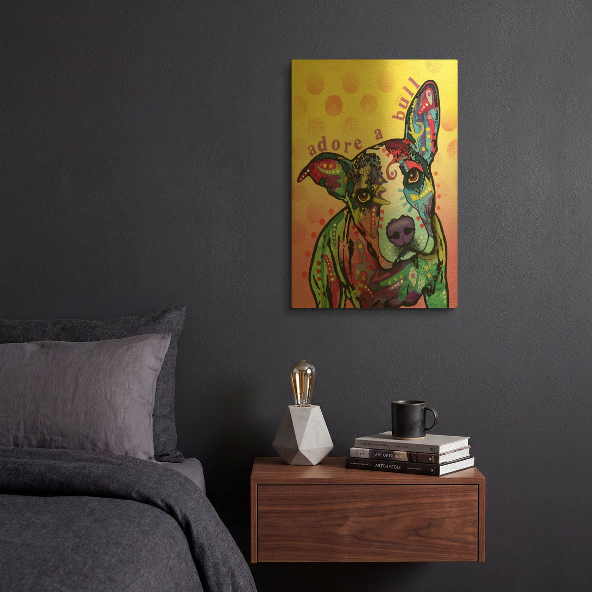 'Adoreabull' By Dean Russo Gold Metal Wall Art