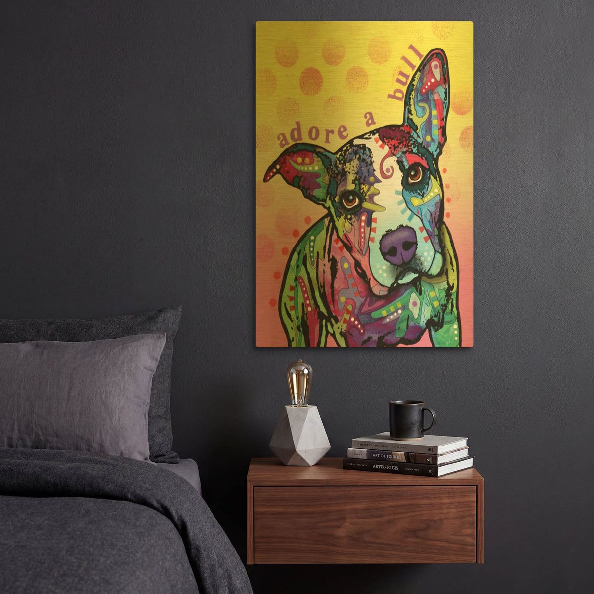 'Adoreabull' By Dean Russo Gold Metal Wall Art