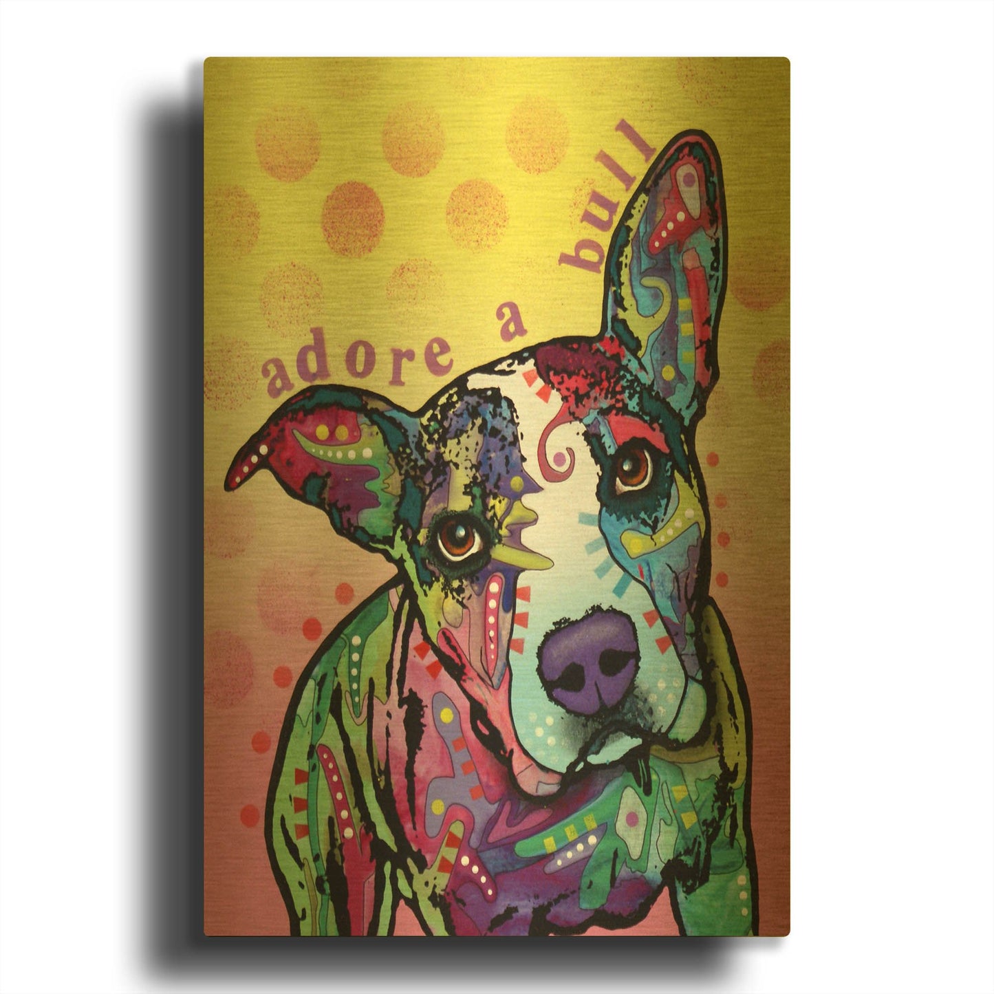 'Adoreabull' By Dean Russo Gold Metal Wall Art