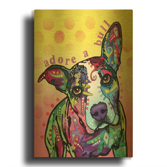 'Adoreabull' By Dean Russo Gold Metal Wall Art