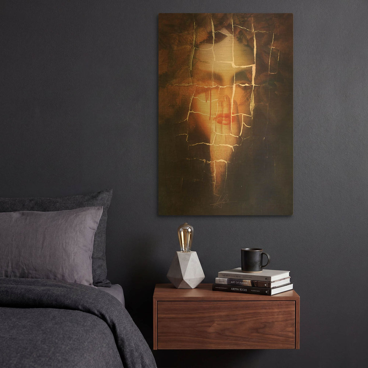 'leaves' By Mario Sanchez Nevado Gold Metal Wall Art