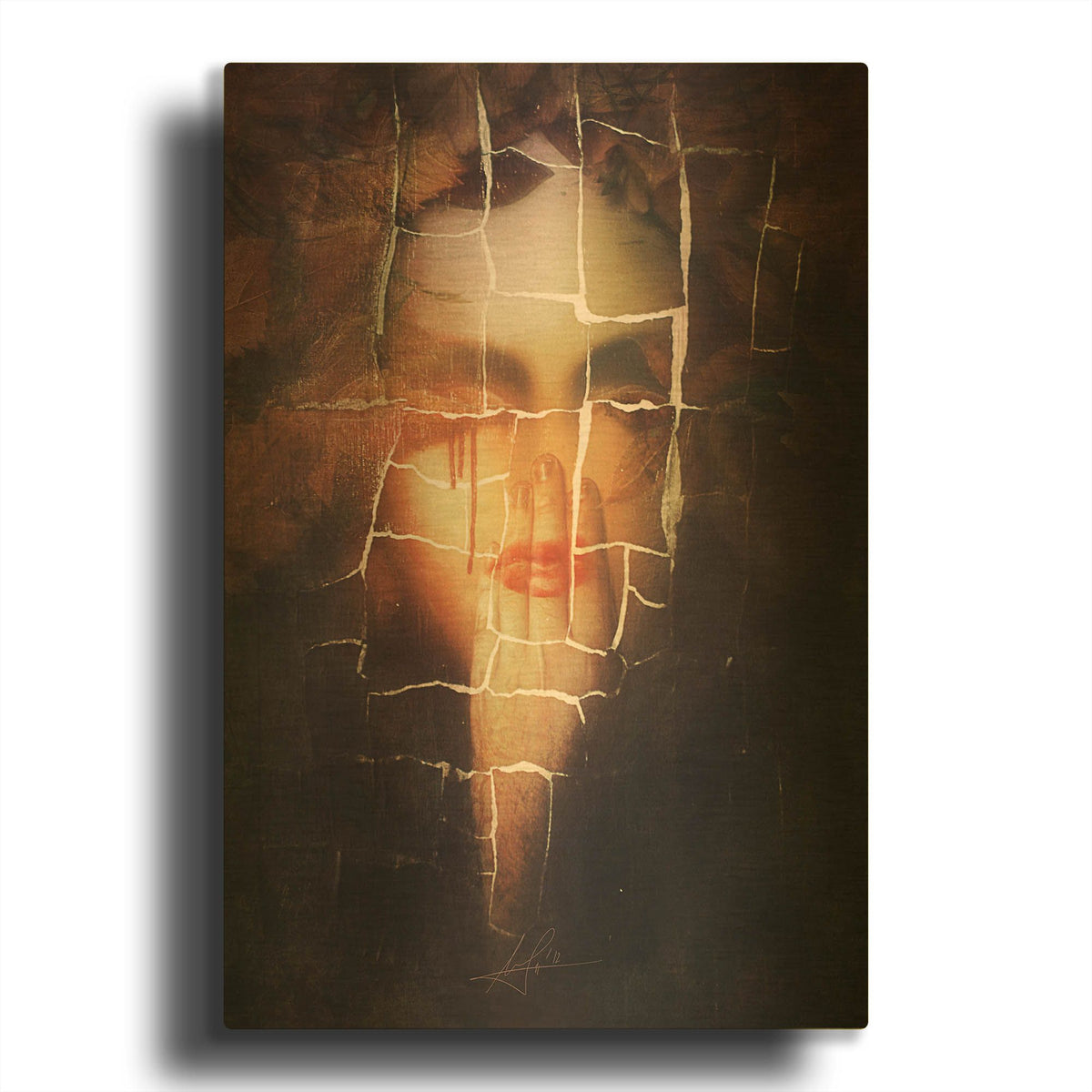 'leaves' By Mario Sanchez Nevado Gold Metal Wall Art